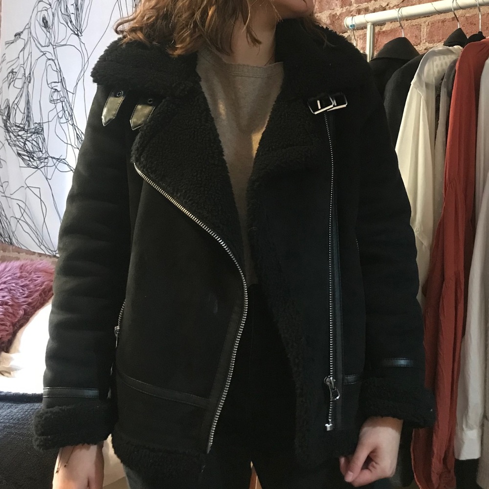 « Double-faced » jacket by ZARA, shearling